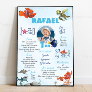 Affiche anniversaire - Thème Nemo