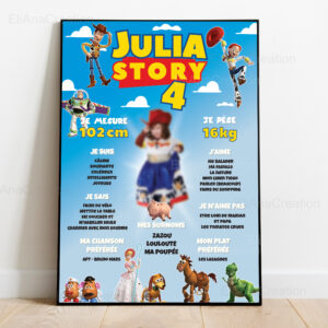 Affiche anniversaire - Thème Toy Story