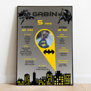 Affiche anniversaire - Thème Batman