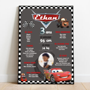 Affiche anniversaire - Thème Cars