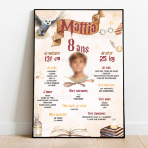 Affiche anniversaire - Thème Harry Potter