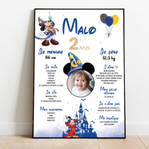 Affiche anniversaire - Thème Mickey