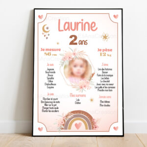 Affiche anniversaire - Thème Bohème