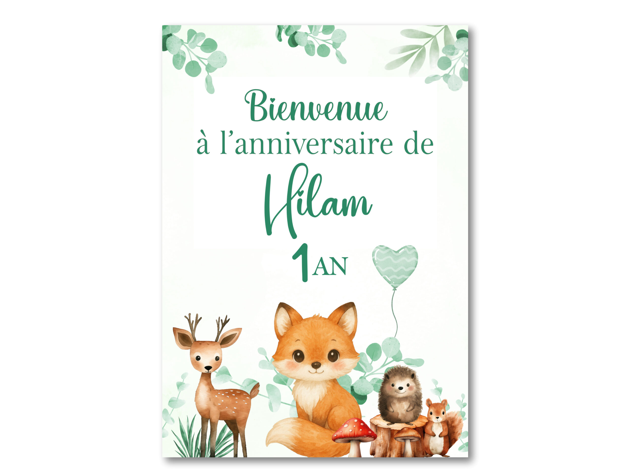 Affiche Bienvenue Renard & Animaux de la Forêt