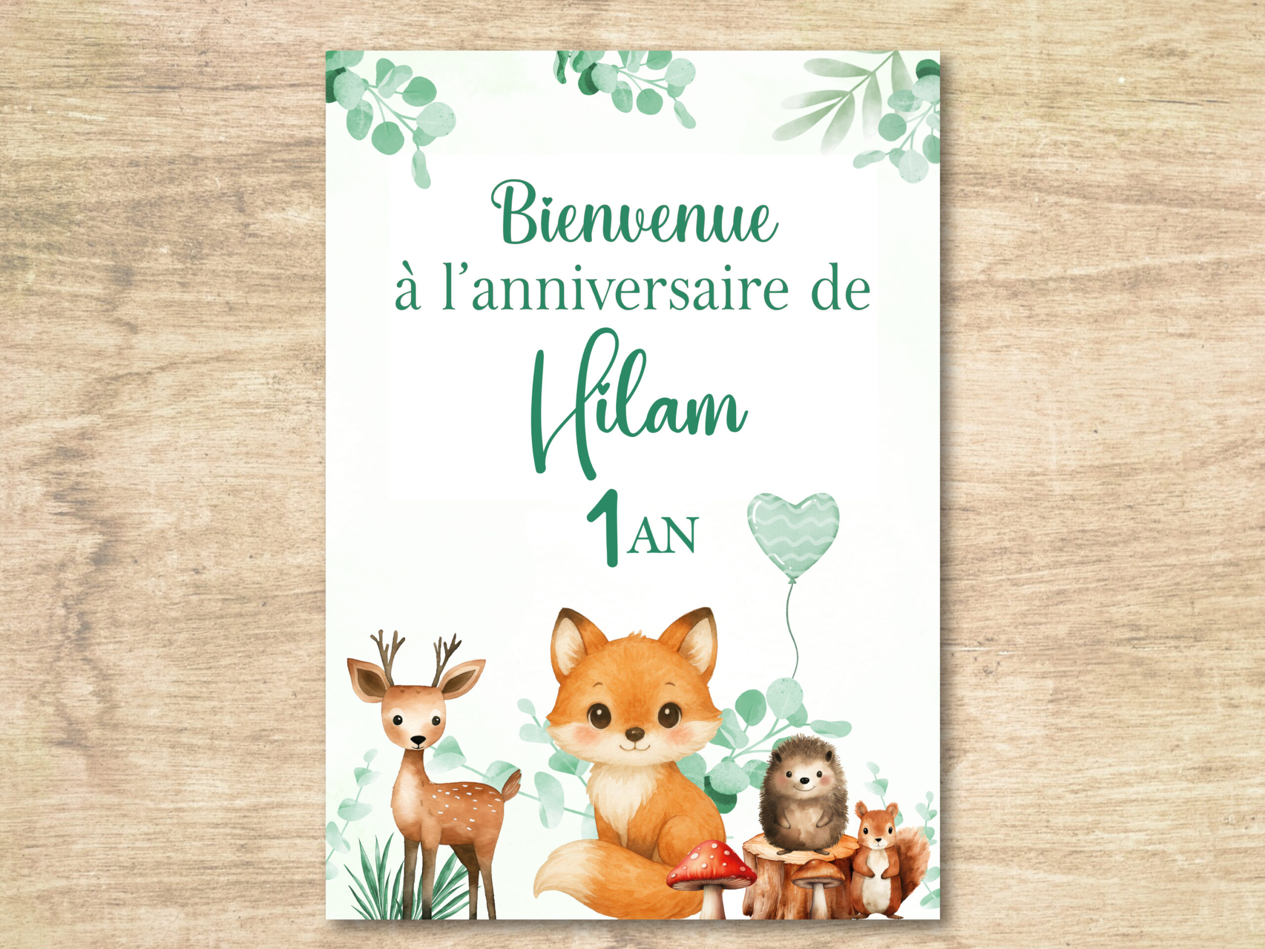 Affiche Bienvenue Renard & Animaux de la Forêt