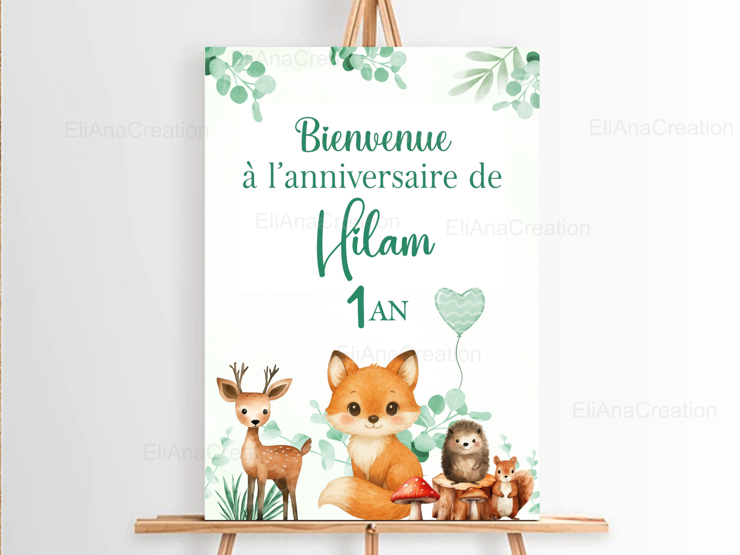 Affiche Bienvenue Renard & Animaux de la Forêt