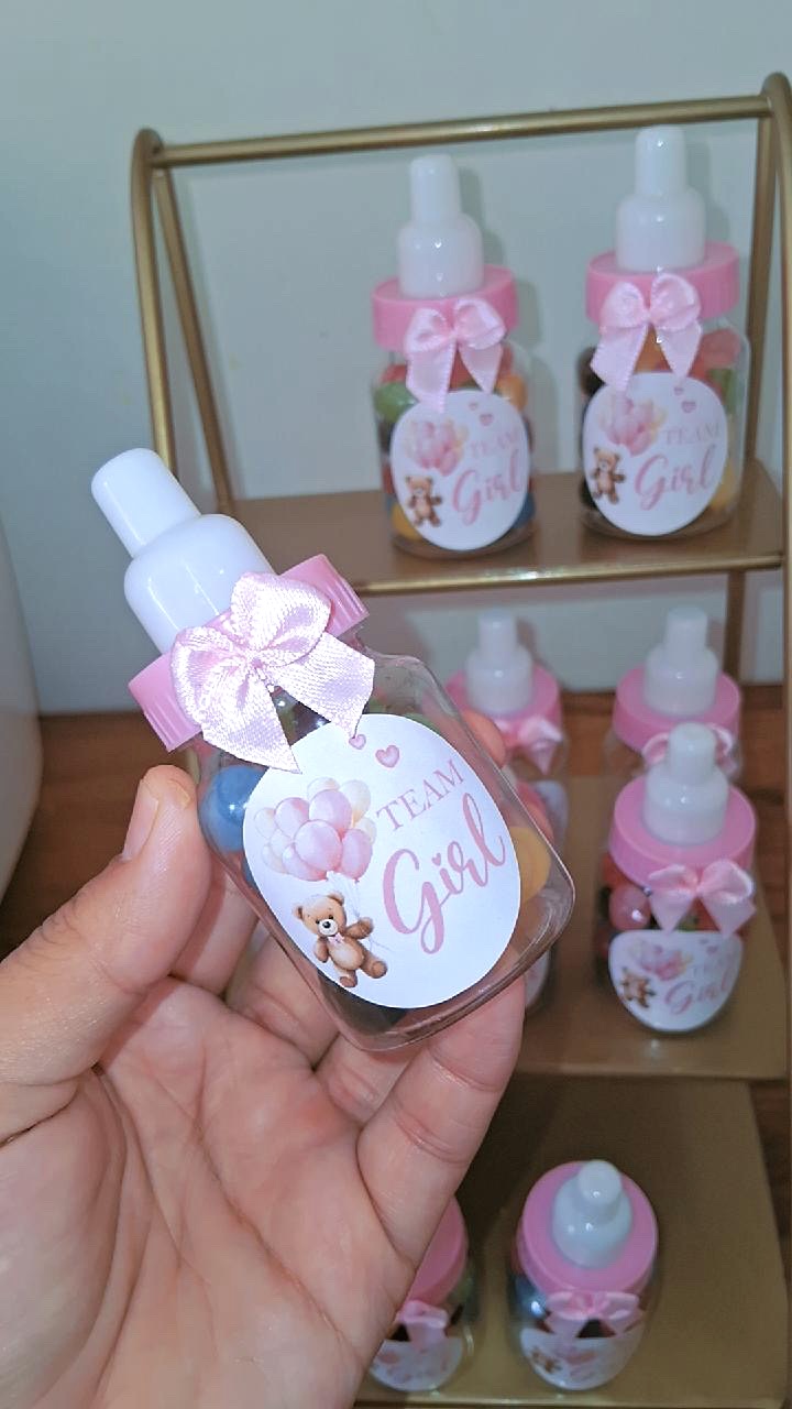 Sticker rond - Ourson rose