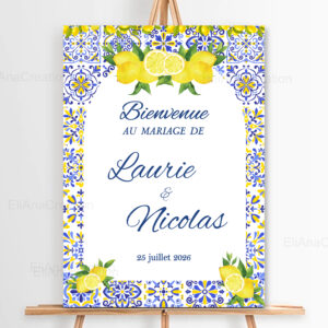 Affiche bienvenue personnalisée - Thème Dolce Vita