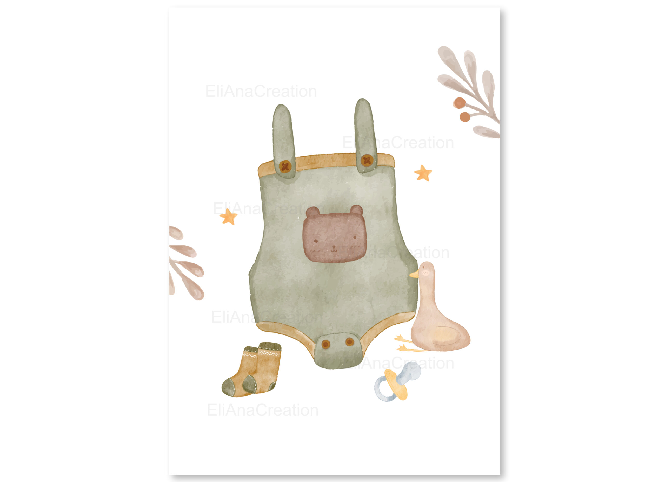 Affiche naissance - Thème Baby Boy