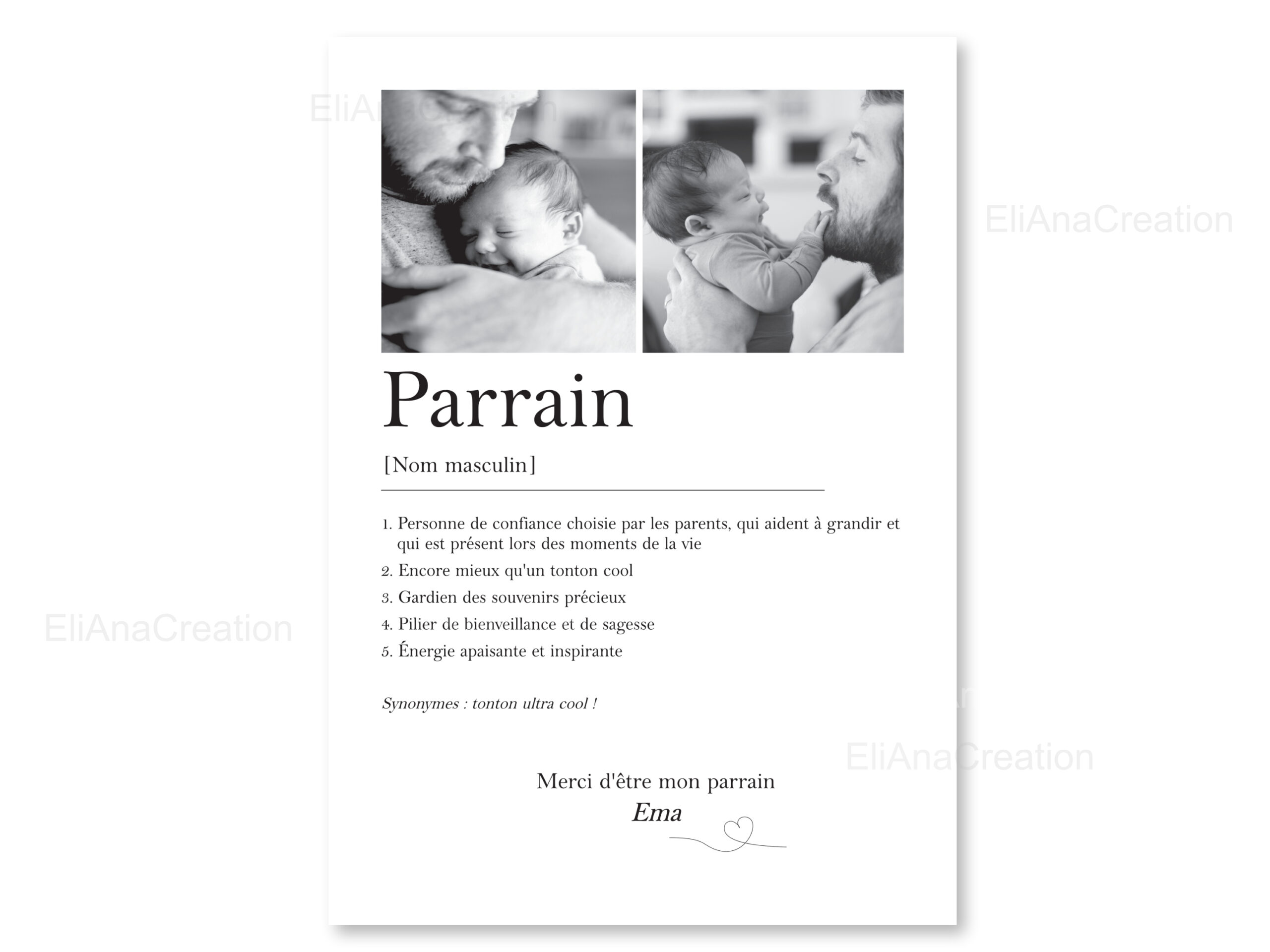 Affiche - Définition Parrain