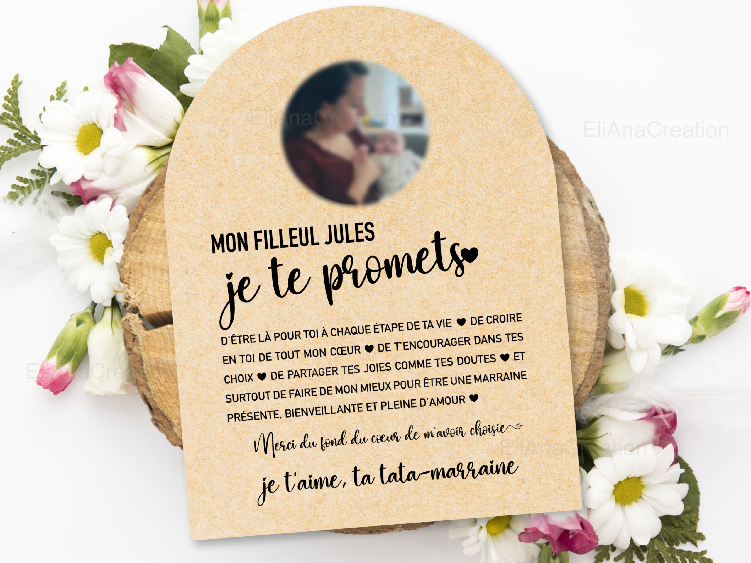 Affiche - Promesse Marraine - Parrain