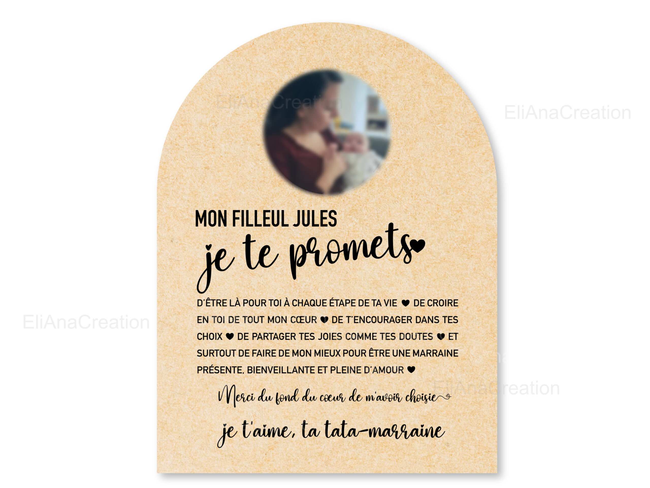 Affiche - Promesse Marraine - Parrain
