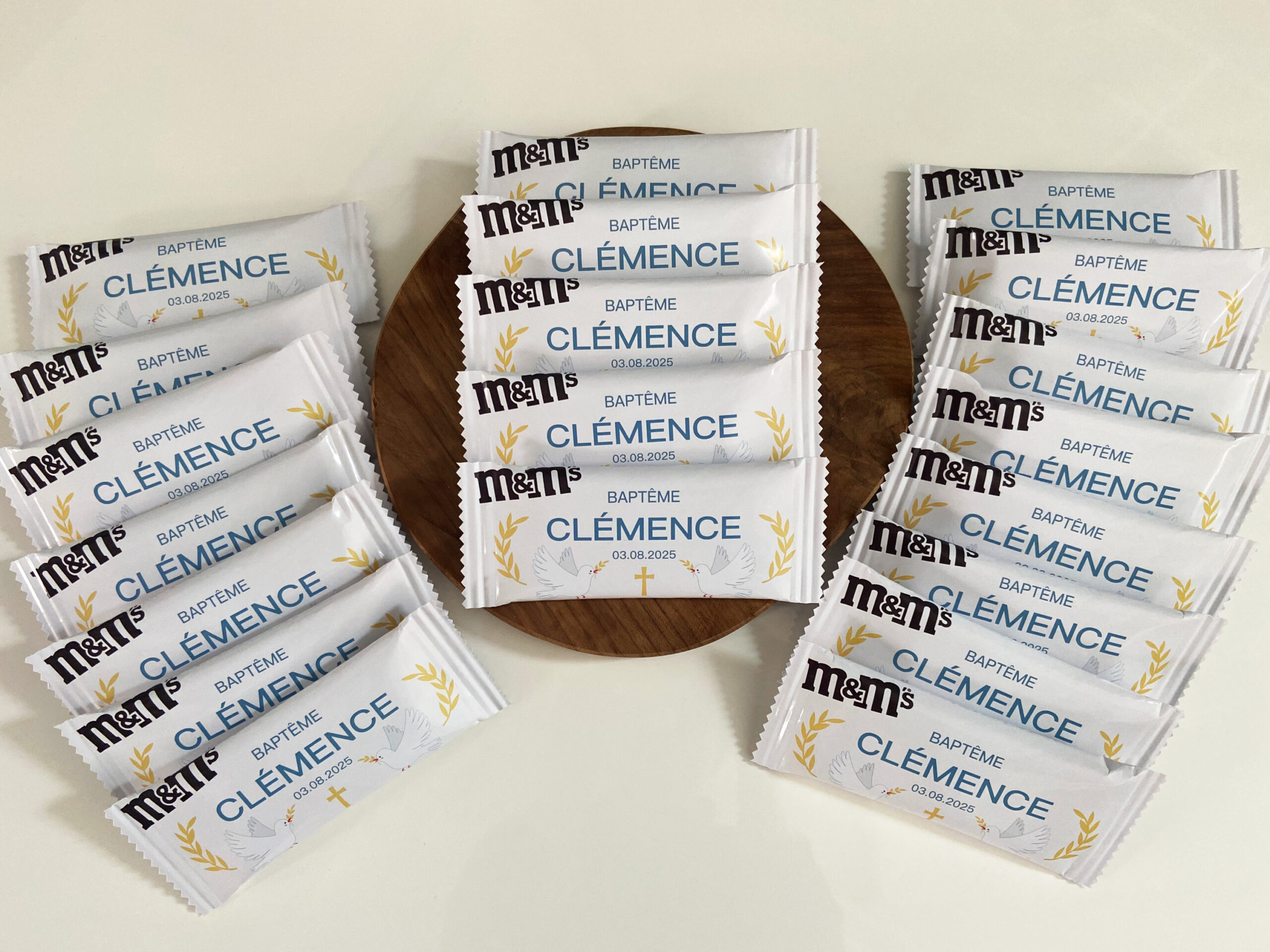 Confiseries Baptême - Thème Colombes