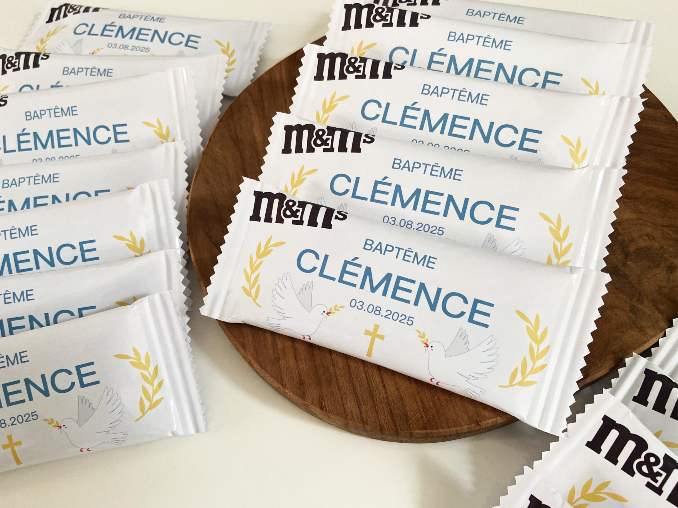 Confiseries Baptême - Thème Colombes