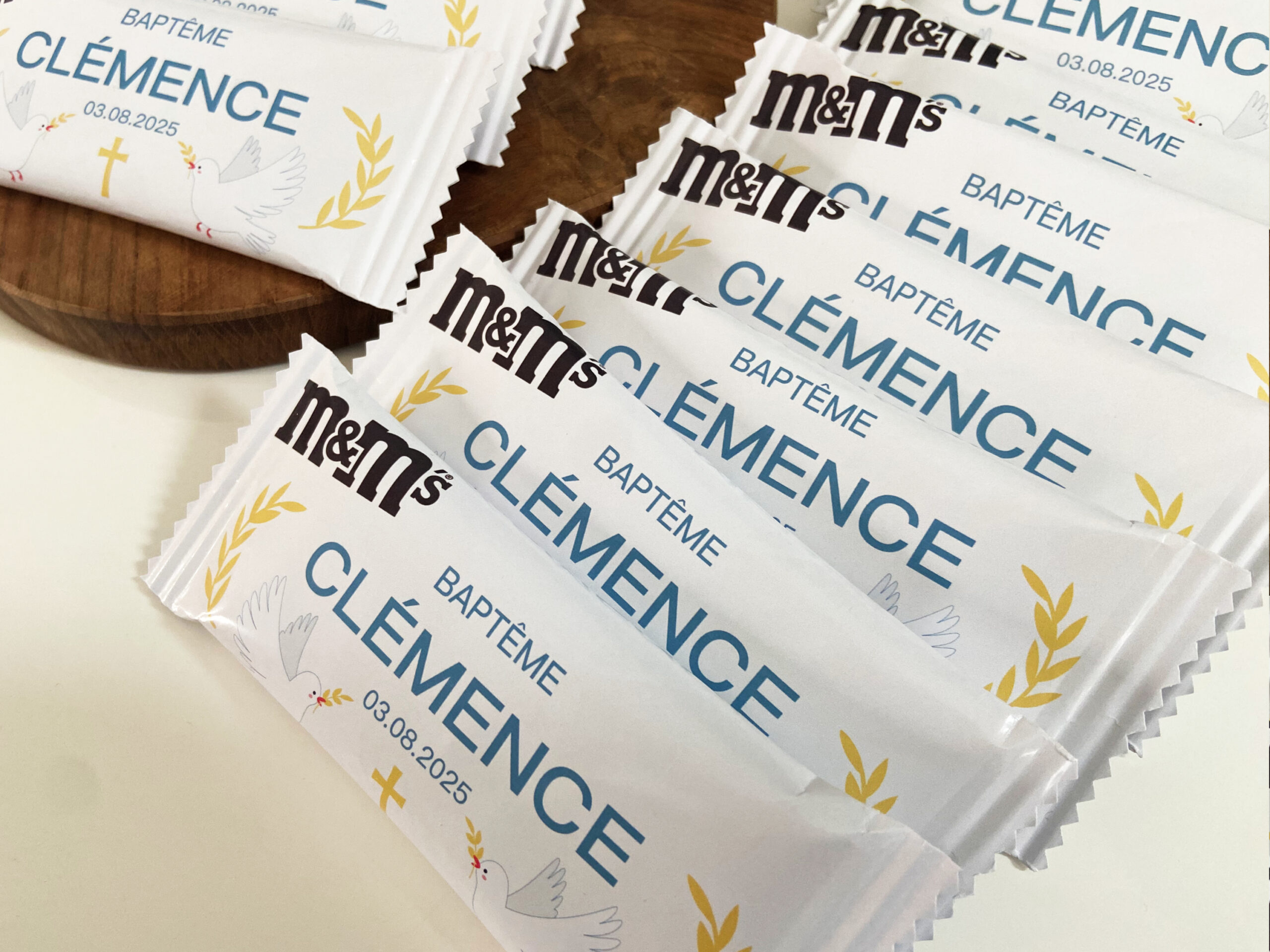 Confiseries Baptême - Thème Colombes