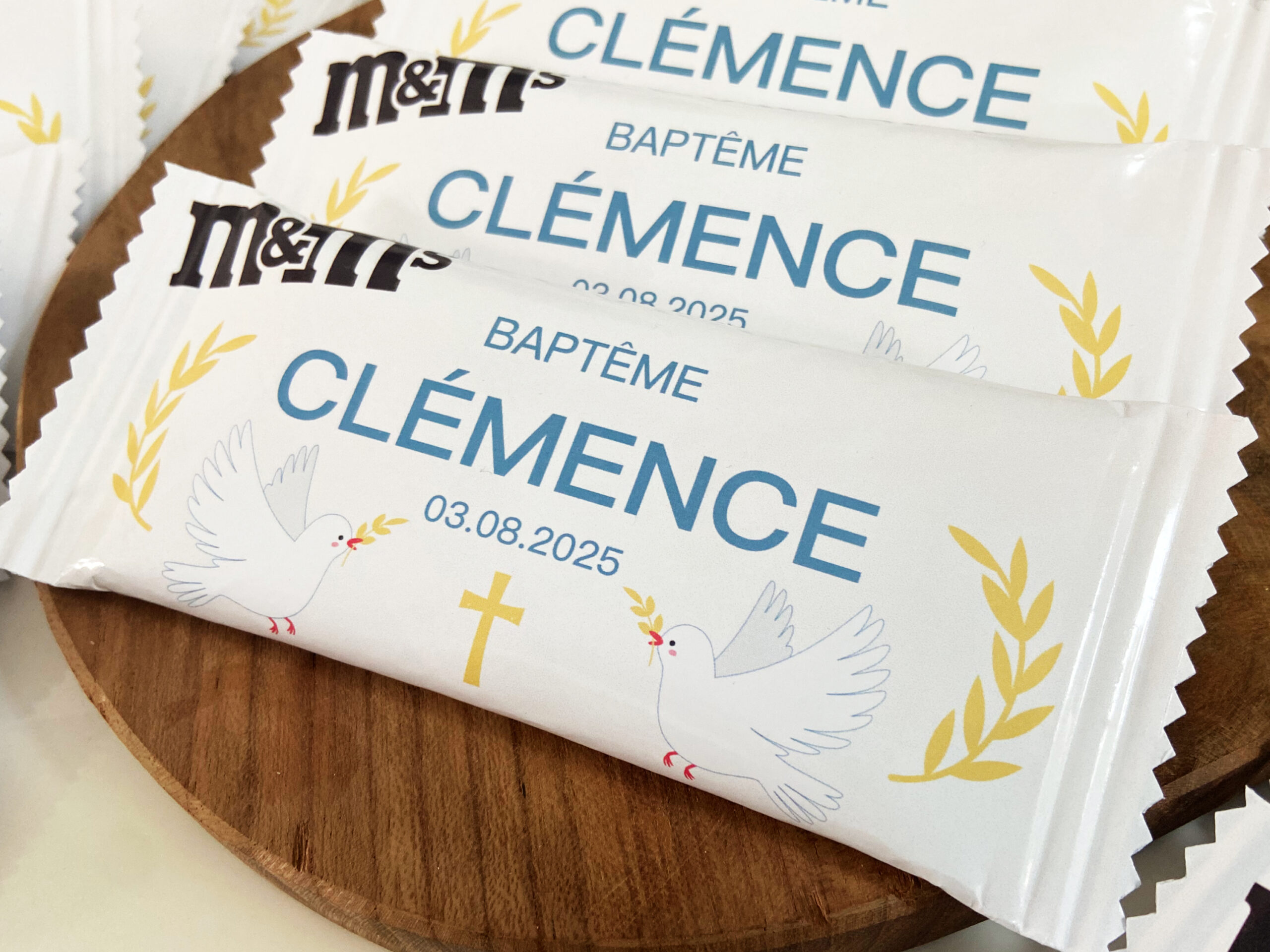 Confiseries Baptême - Thème Colombes