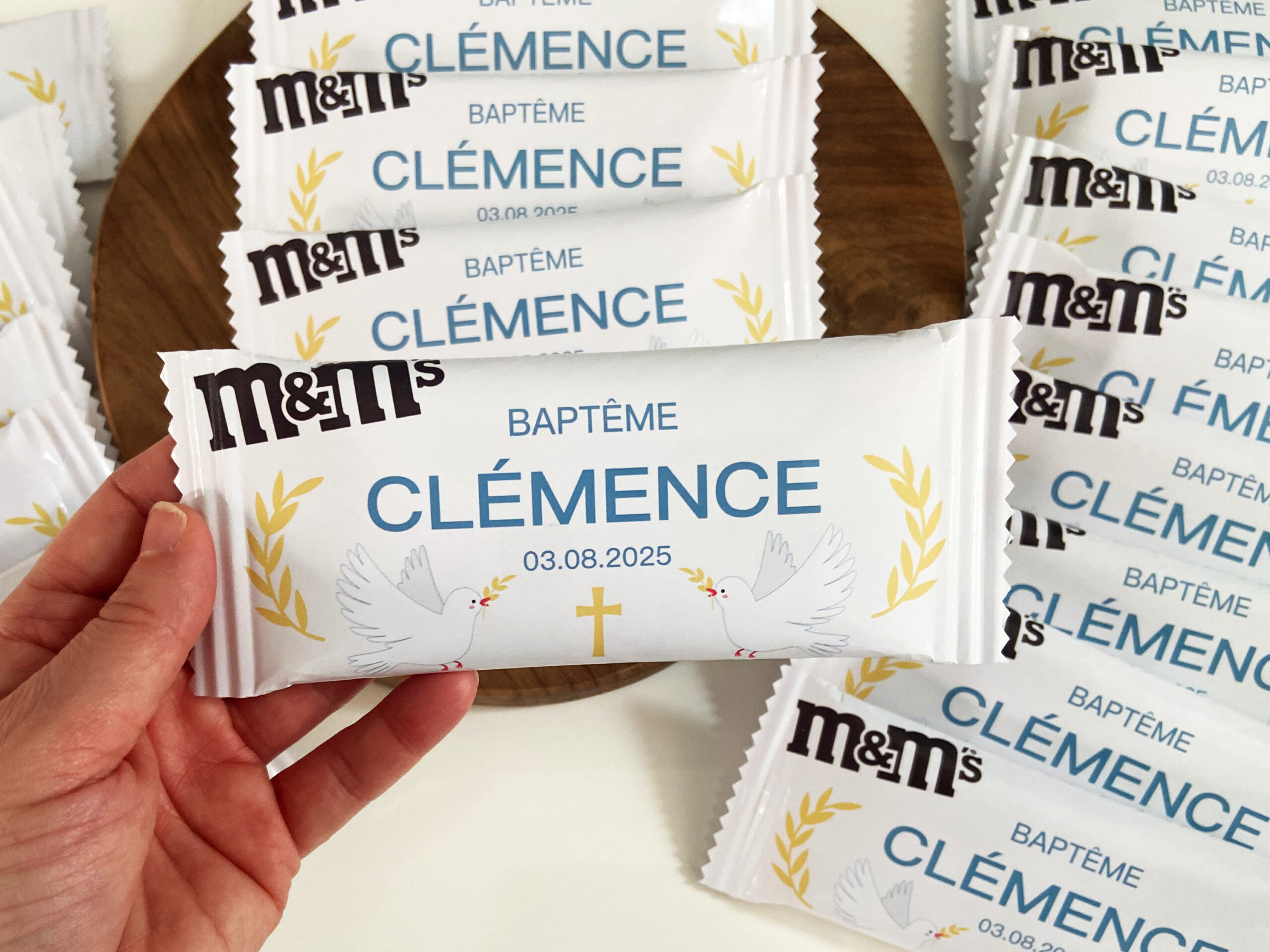 Confiseries Baptême - Thème Colombes