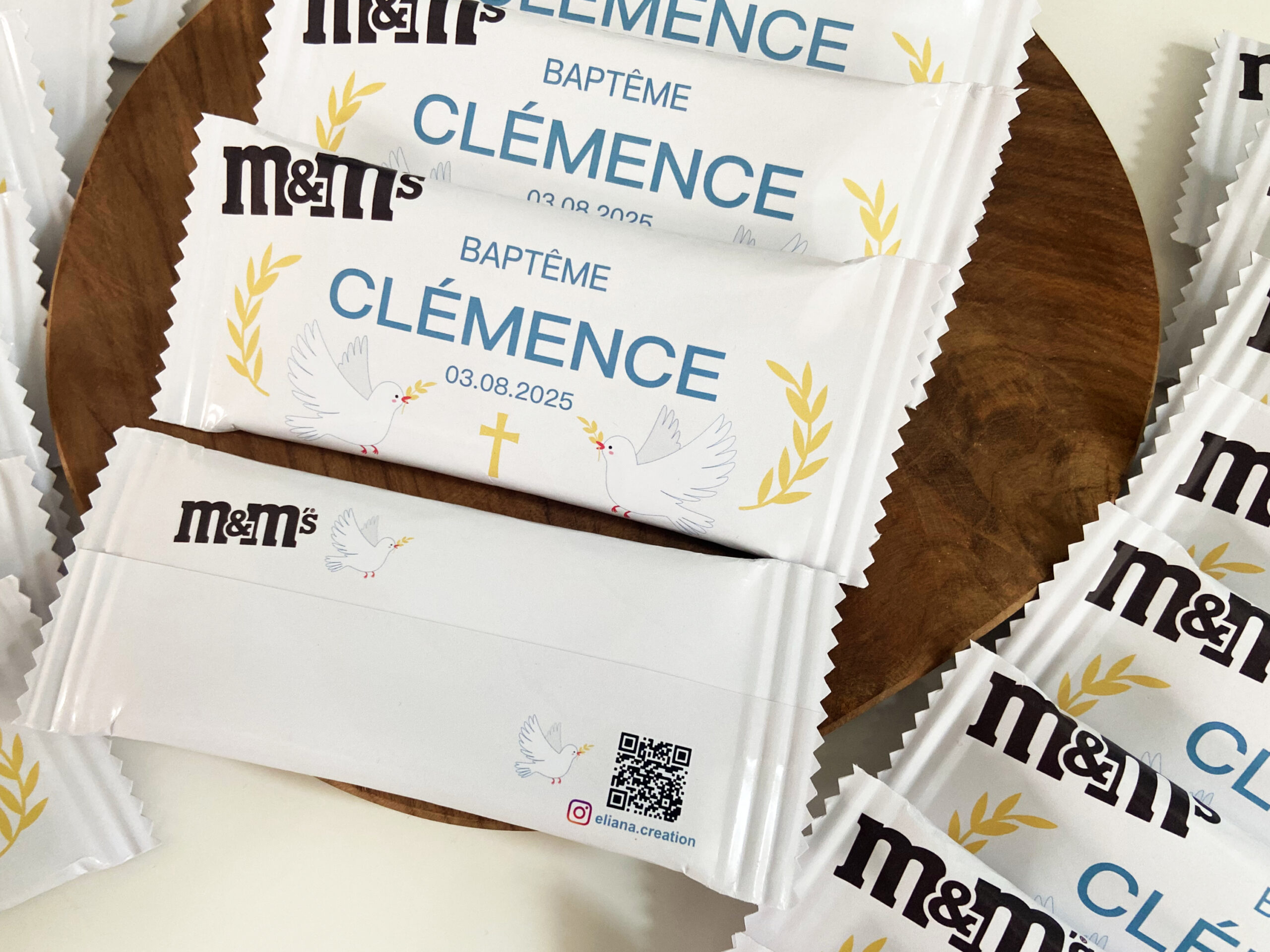 Confiseries Baptême - Thème Colombes
