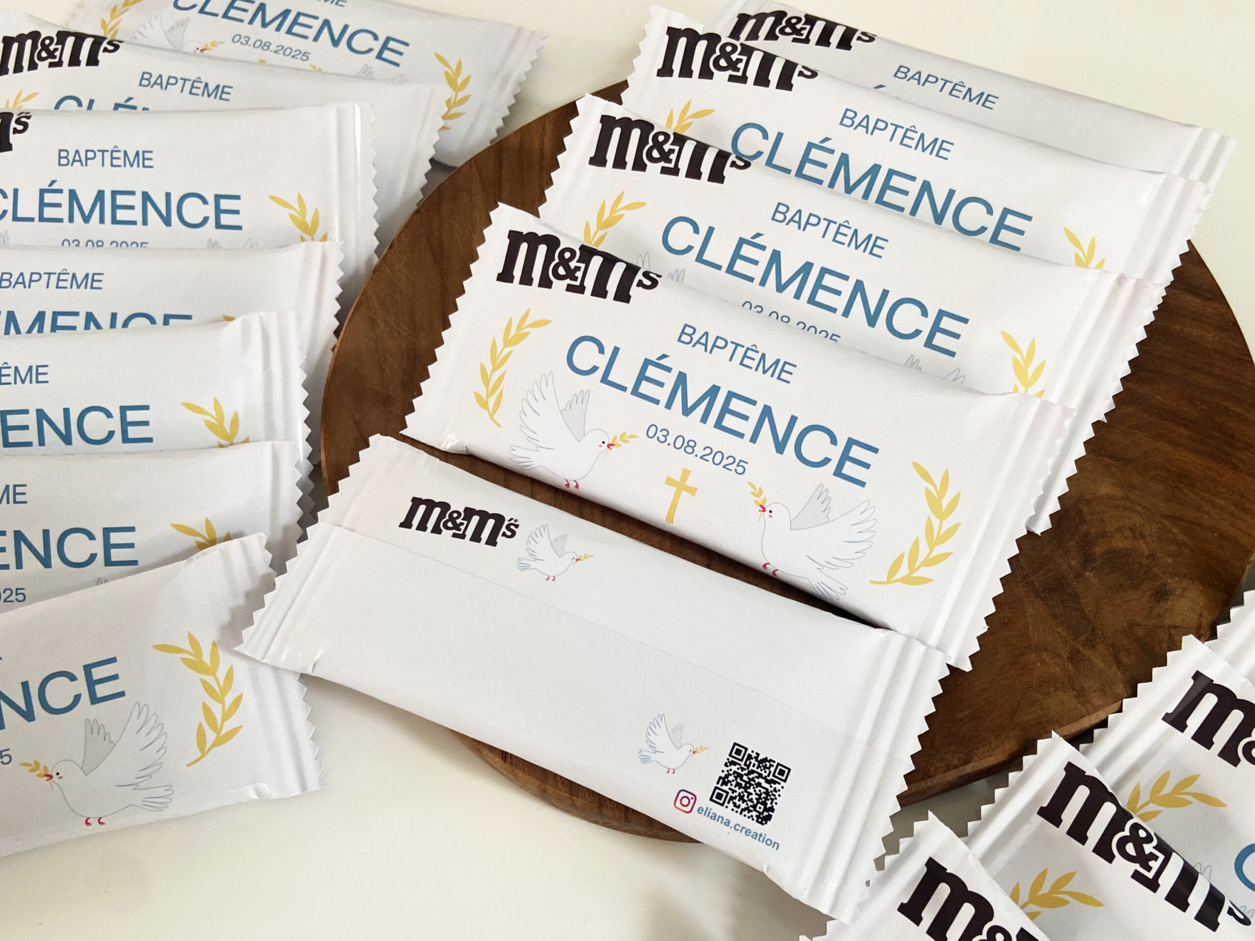Confiseries Baptême - Thème Colombes
