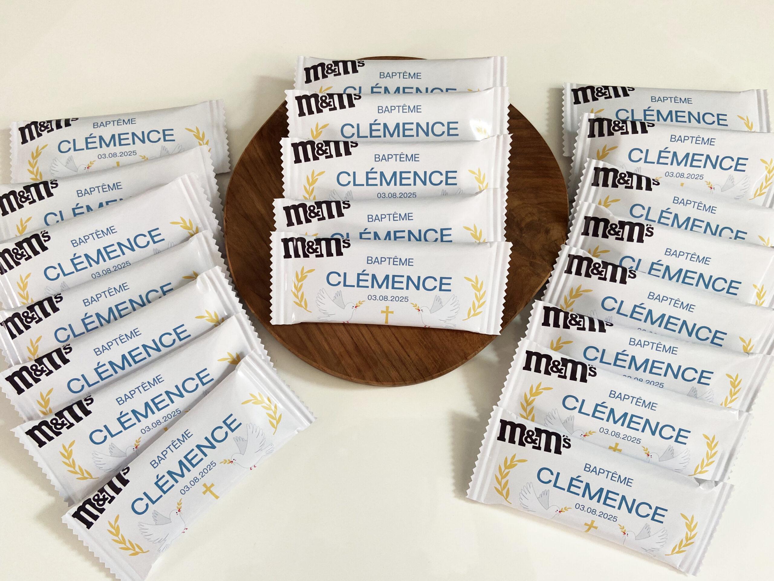 Confiseries Baptême - Thème Colombes
