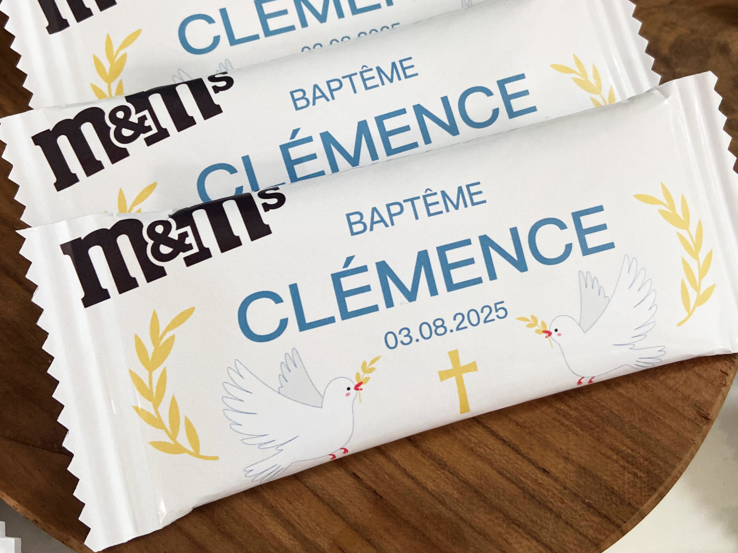 Confiseries Baptême - Thème Colombes
