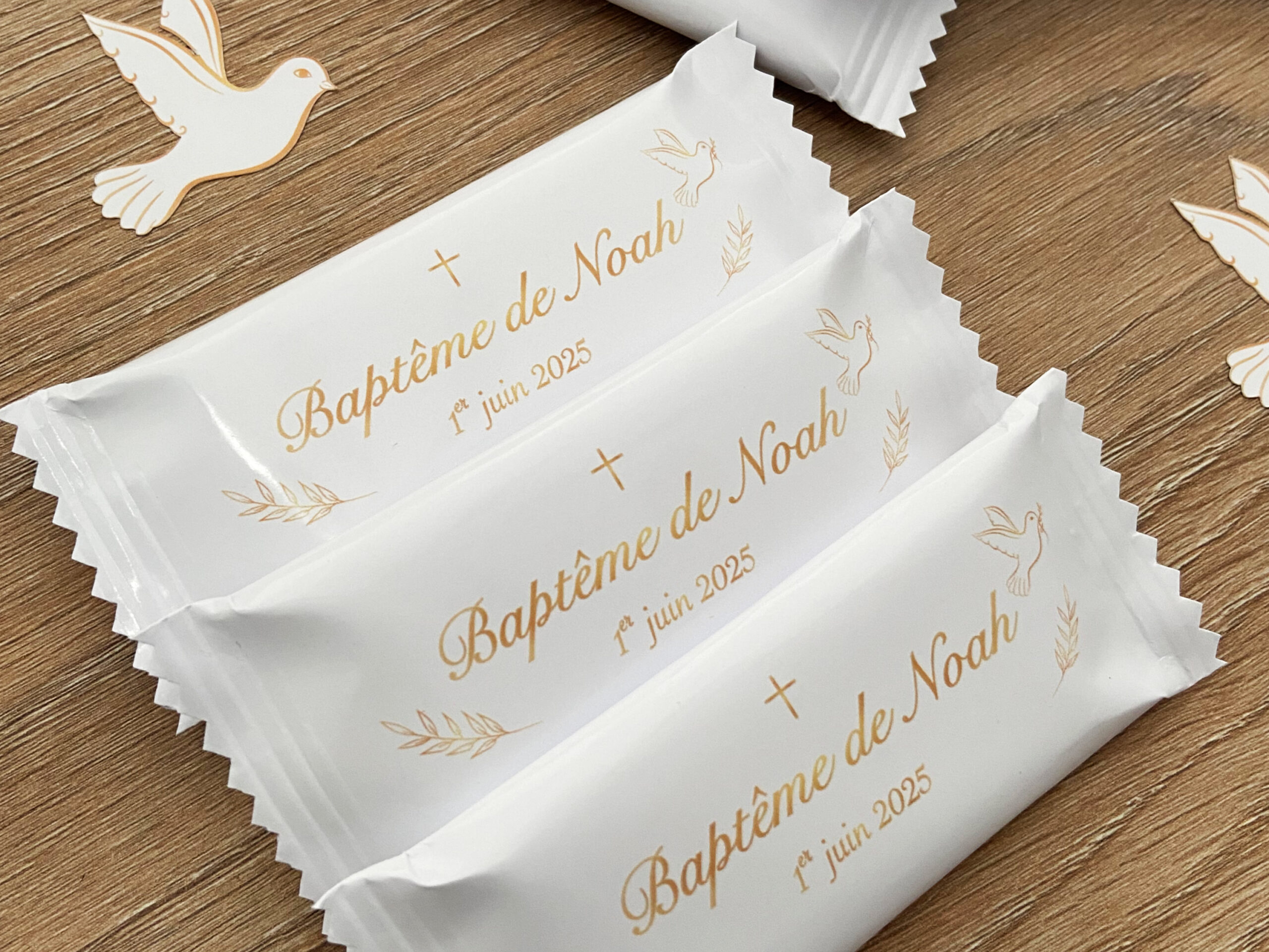 Confiseries Baptême - Thème doré