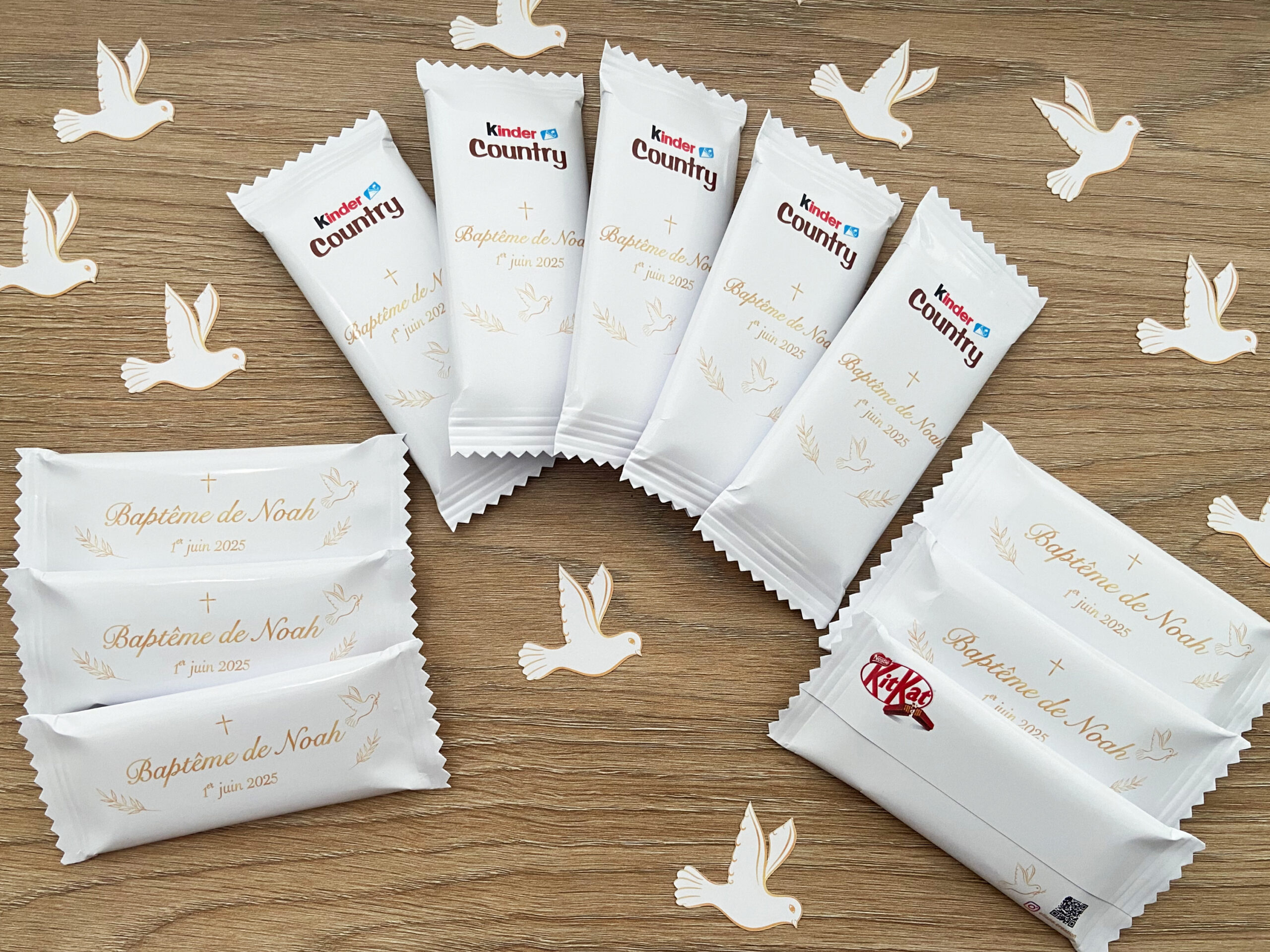 Confiseries Baptême - Thème doré