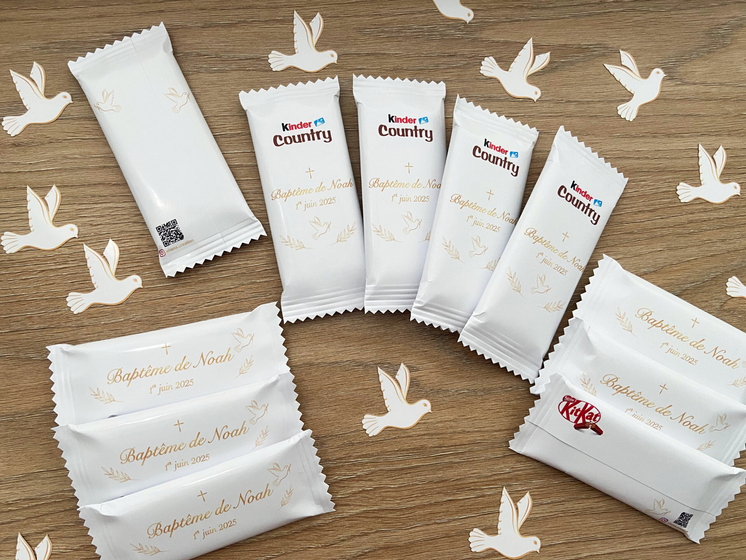 Confiseries Baptême - Thème doré