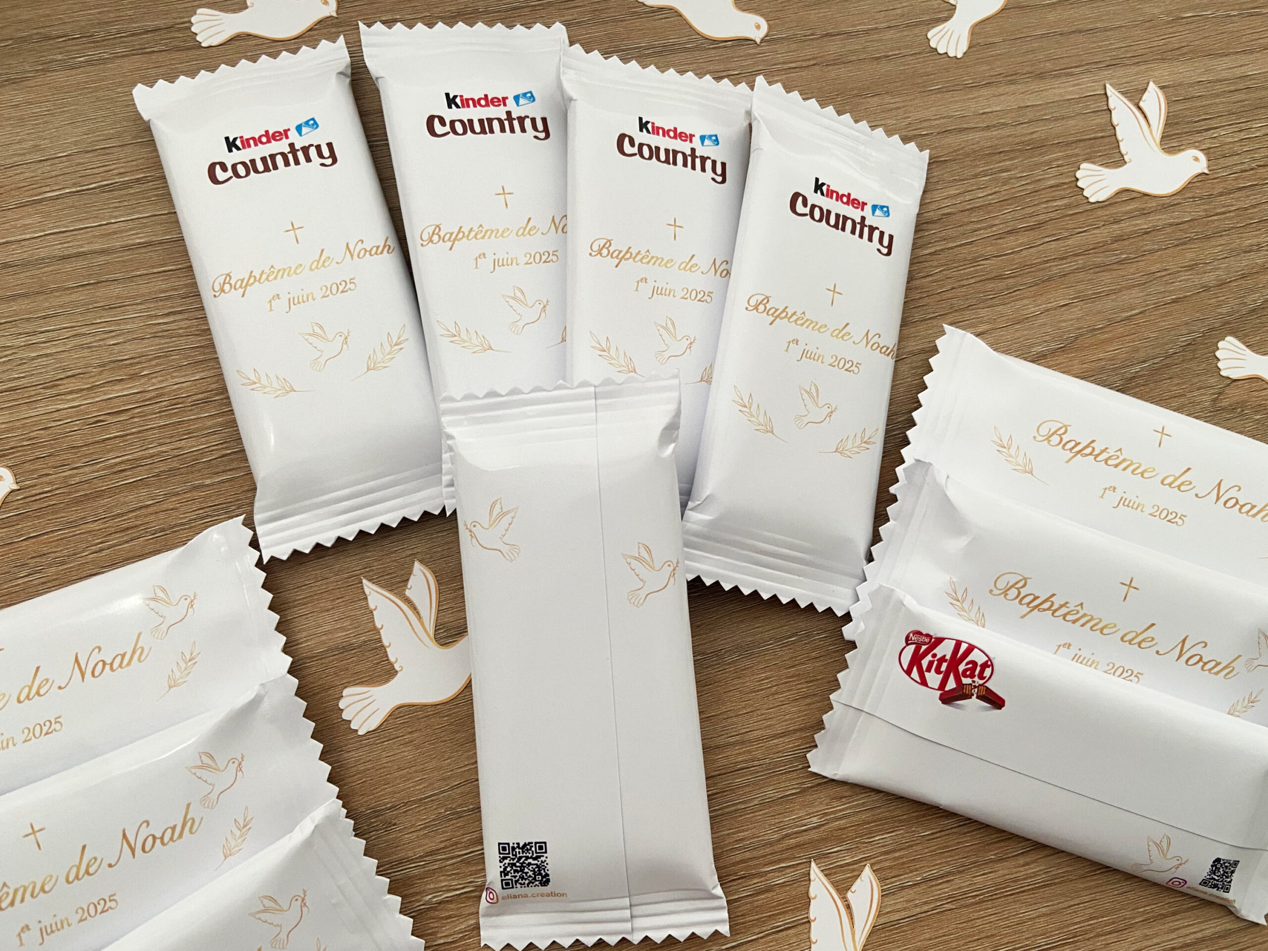 Confiseries Baptême - Thème doré