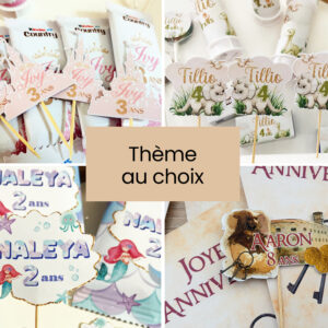 Cupcake Topper Thème personnalisé