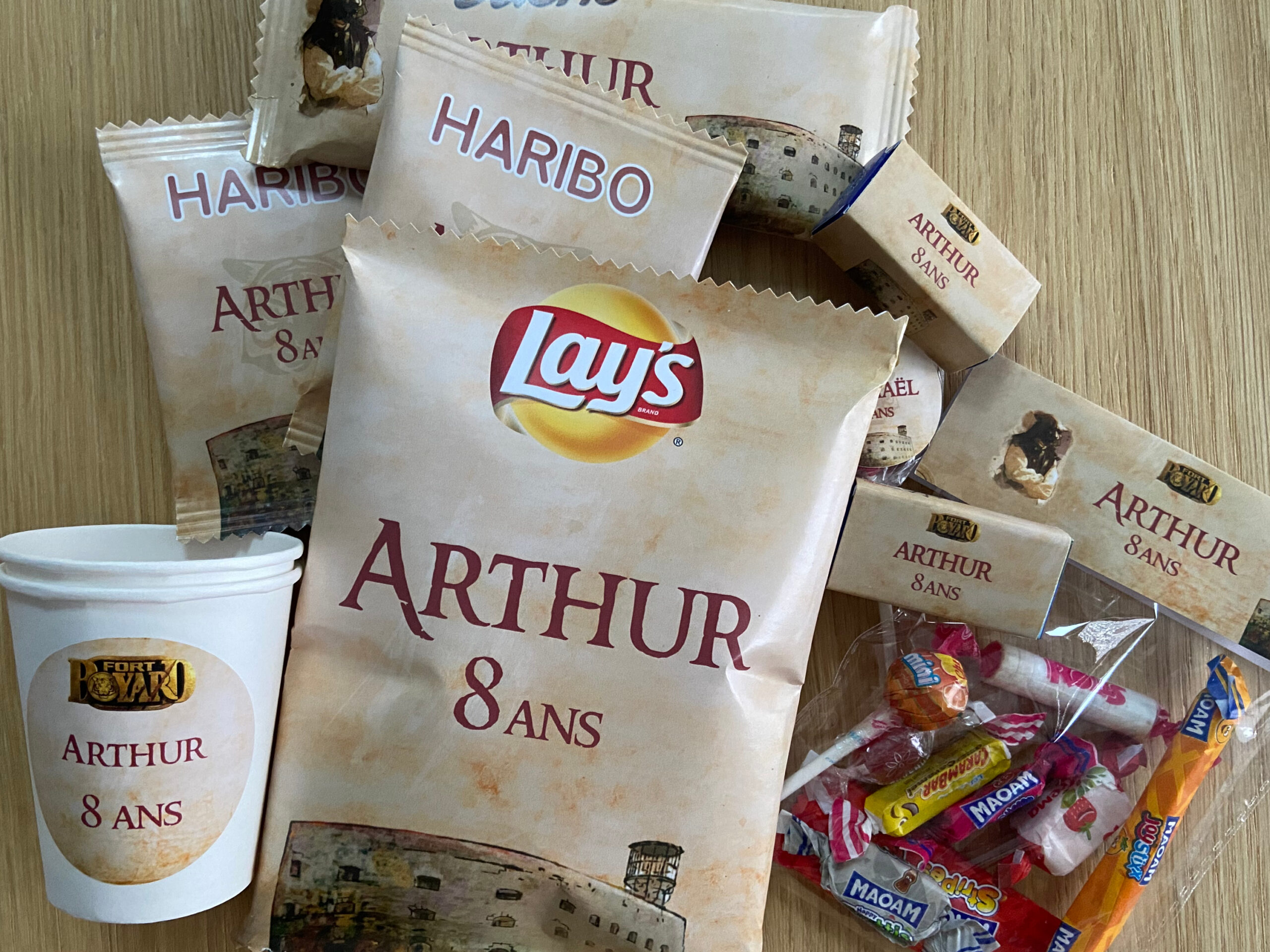 Confiseries personnalisées Thème Fort Boyard