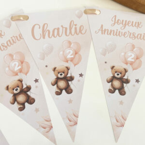 Guirlande Fanion - Ourson pêche