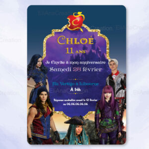 Invitation - Thème Les Descendants