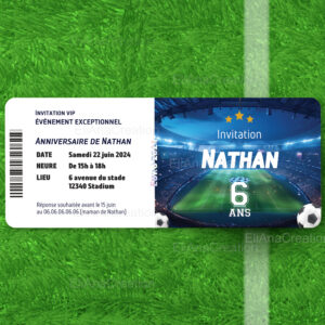 Invitation - Thème Foot