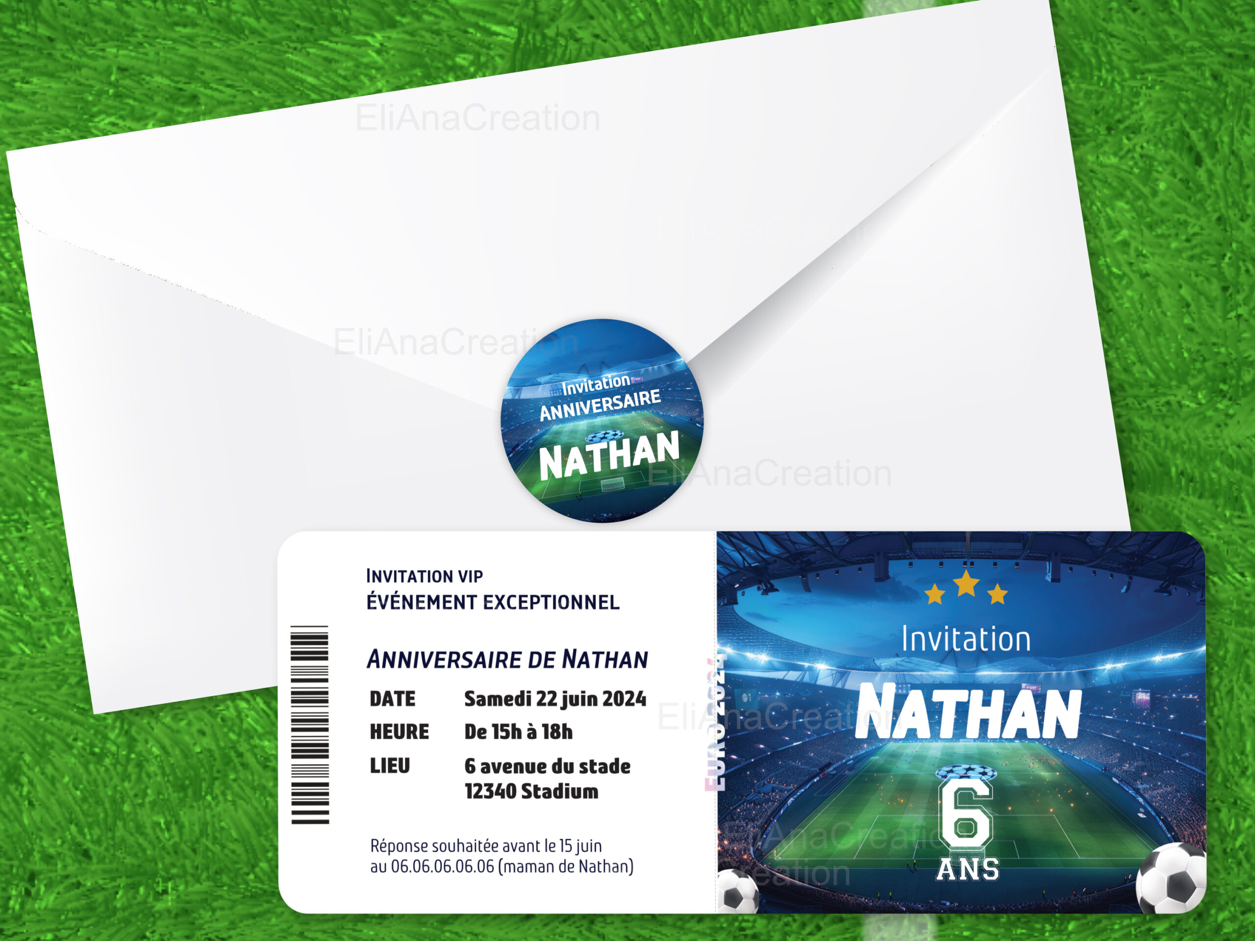 Invitation - Thème Foot
