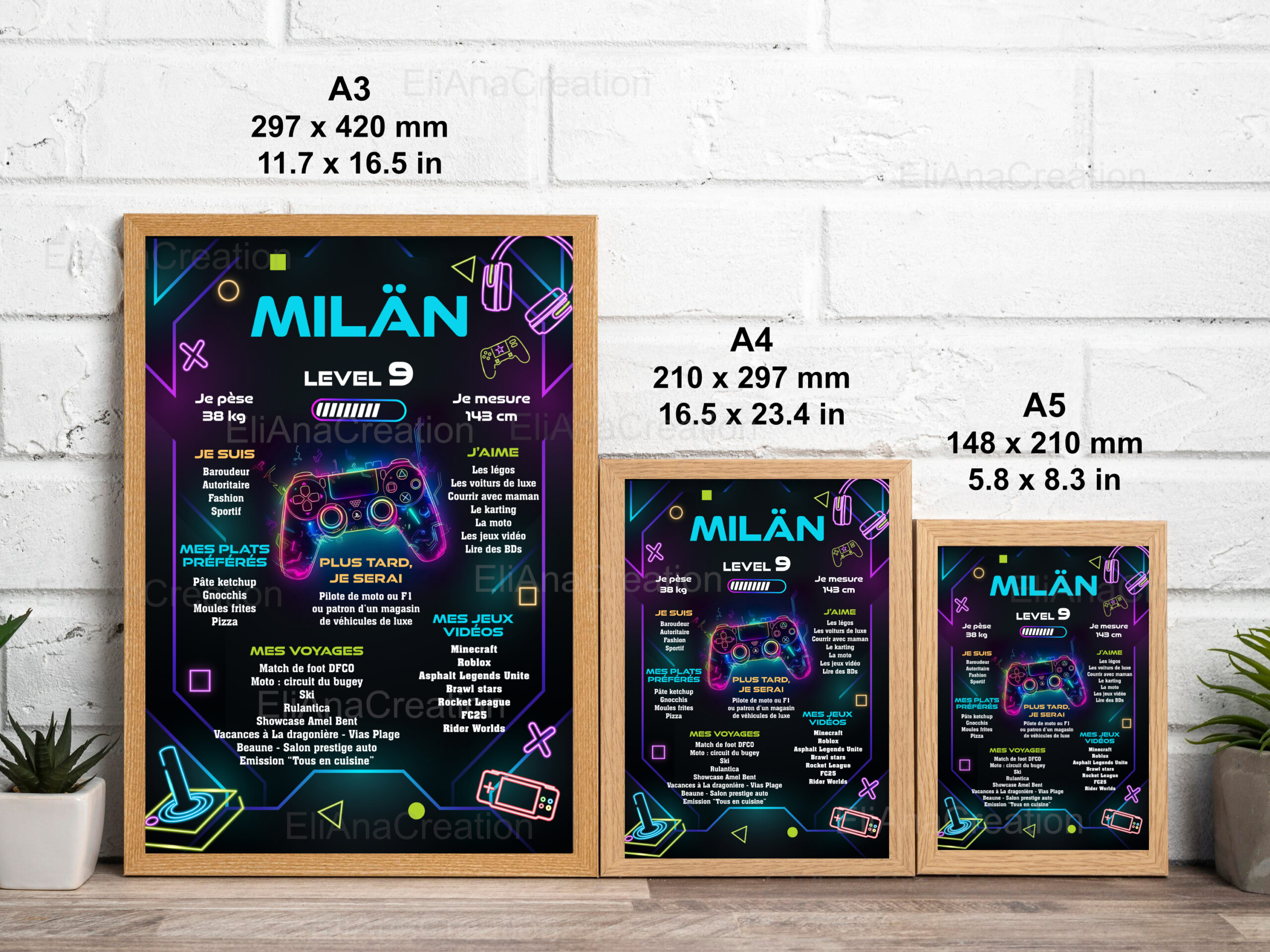 Affiche anniversaire - Thème Gaming