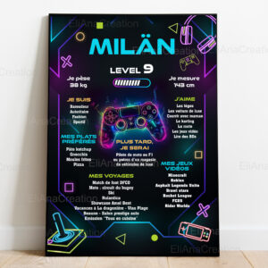 Affiche anniversaire - Thème Gaming