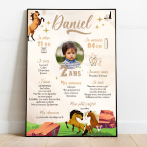 Affiche anniversaire personnalisée - Thème Spirit