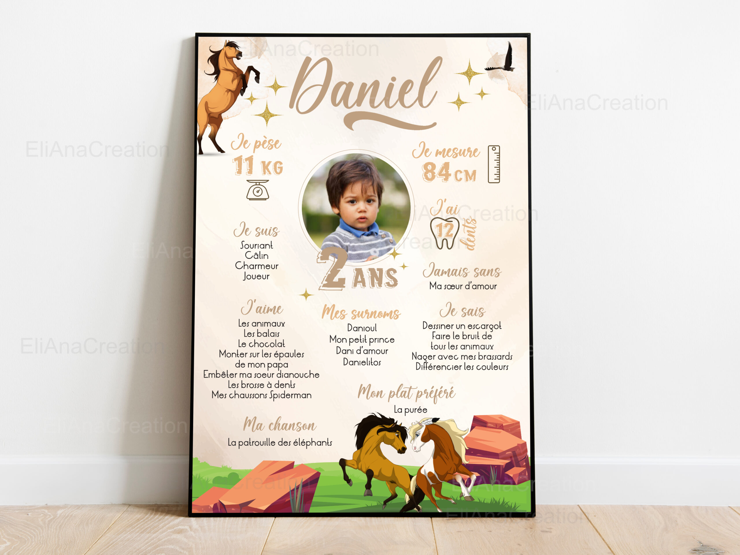 Affiche anniversaire personnalisée - Thème Spirit