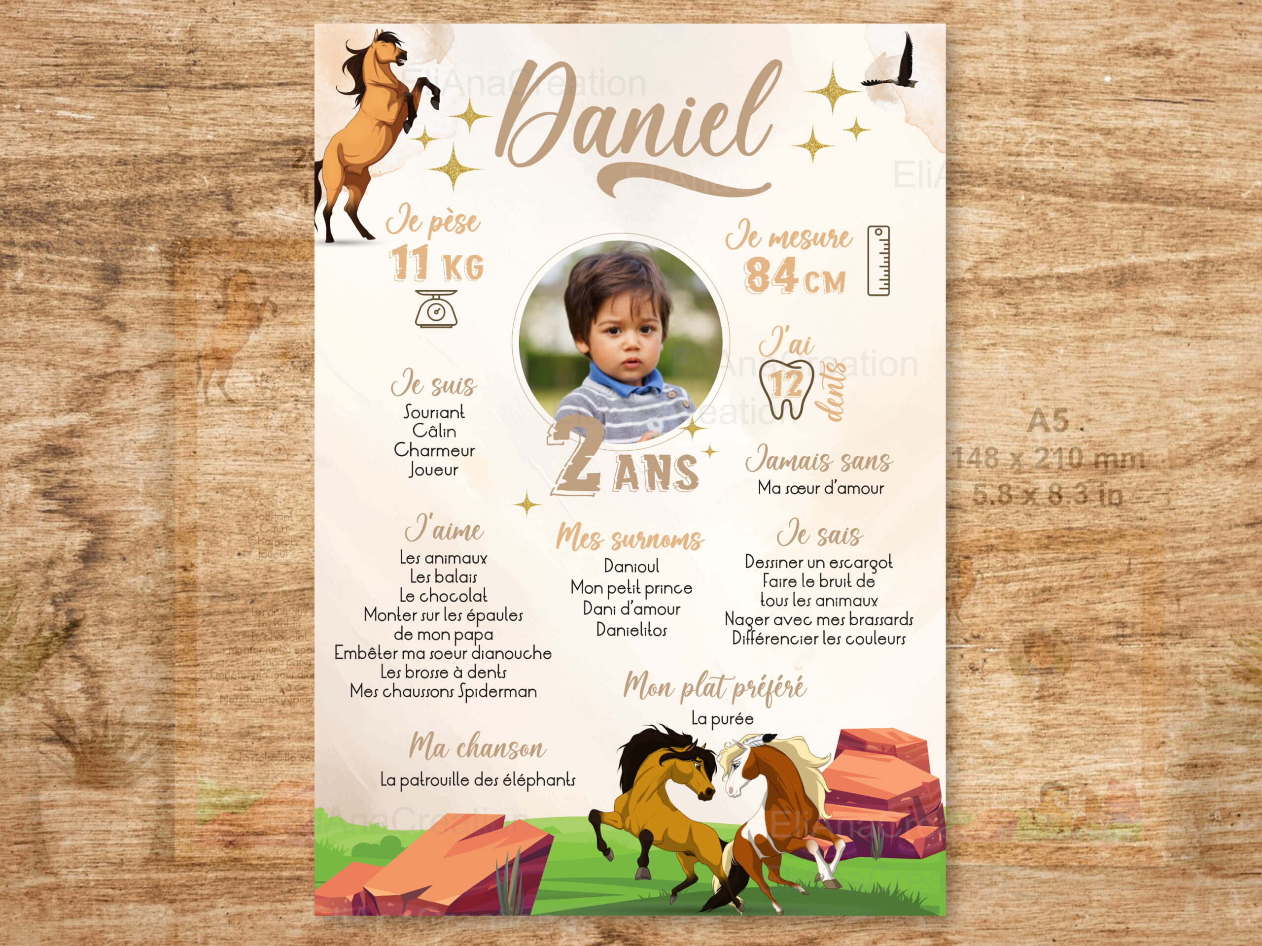 Affiche anniversaire personnalisée - Thème Spirit