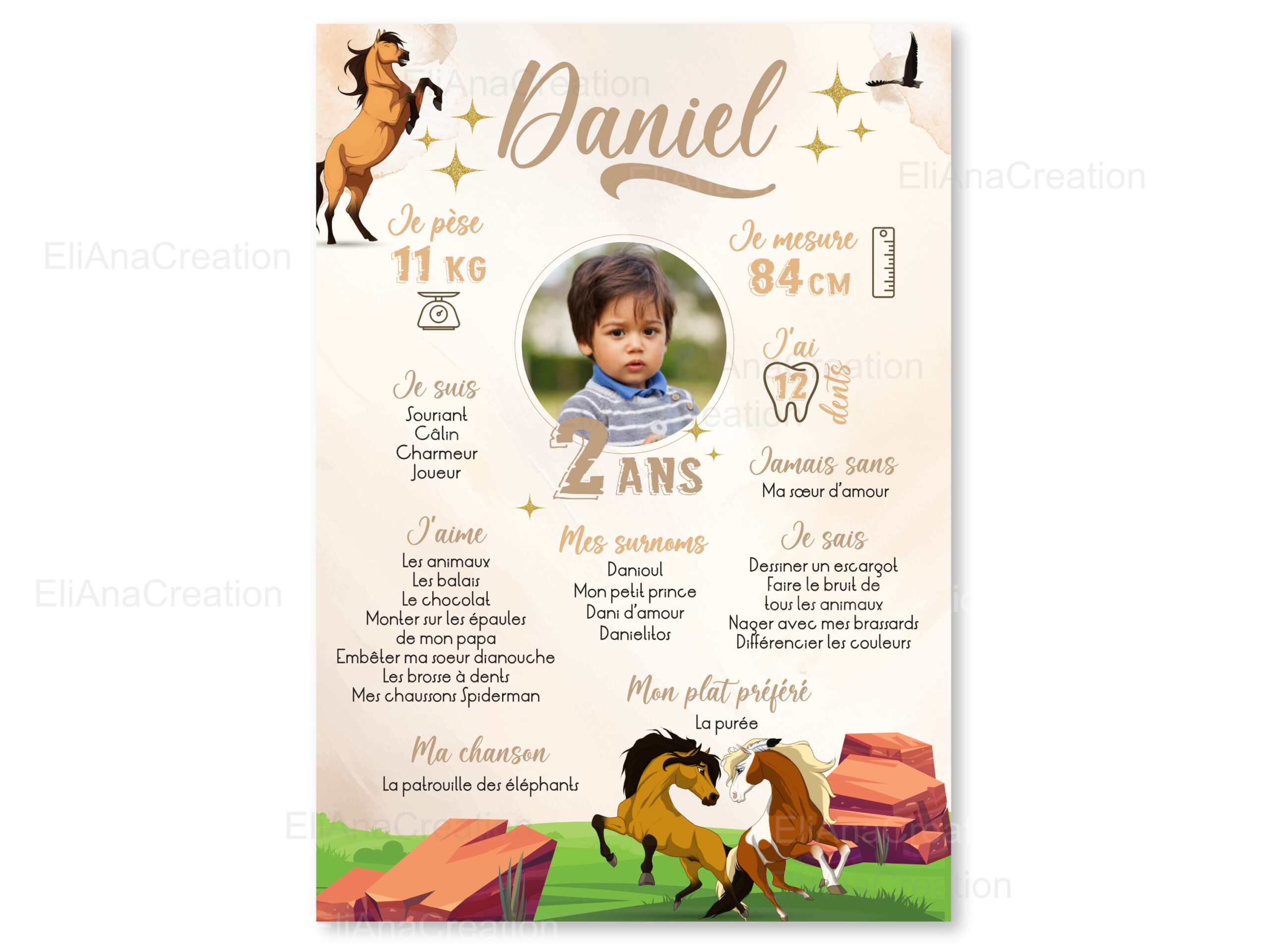 Affiche anniversaire personnalisée - Thème Spirit