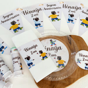 Assiettes personnalisées - Thème Petit Ours Brun