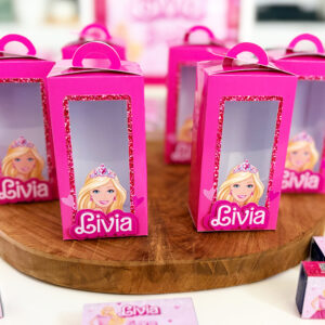 Boîte personnalisée à dragées ou bonbons - Thème Barbie