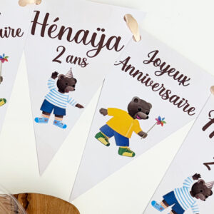 Guirlande personnalisée - Petit Ours Brun