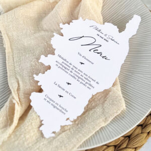 Menu personnalisé en forme de pays